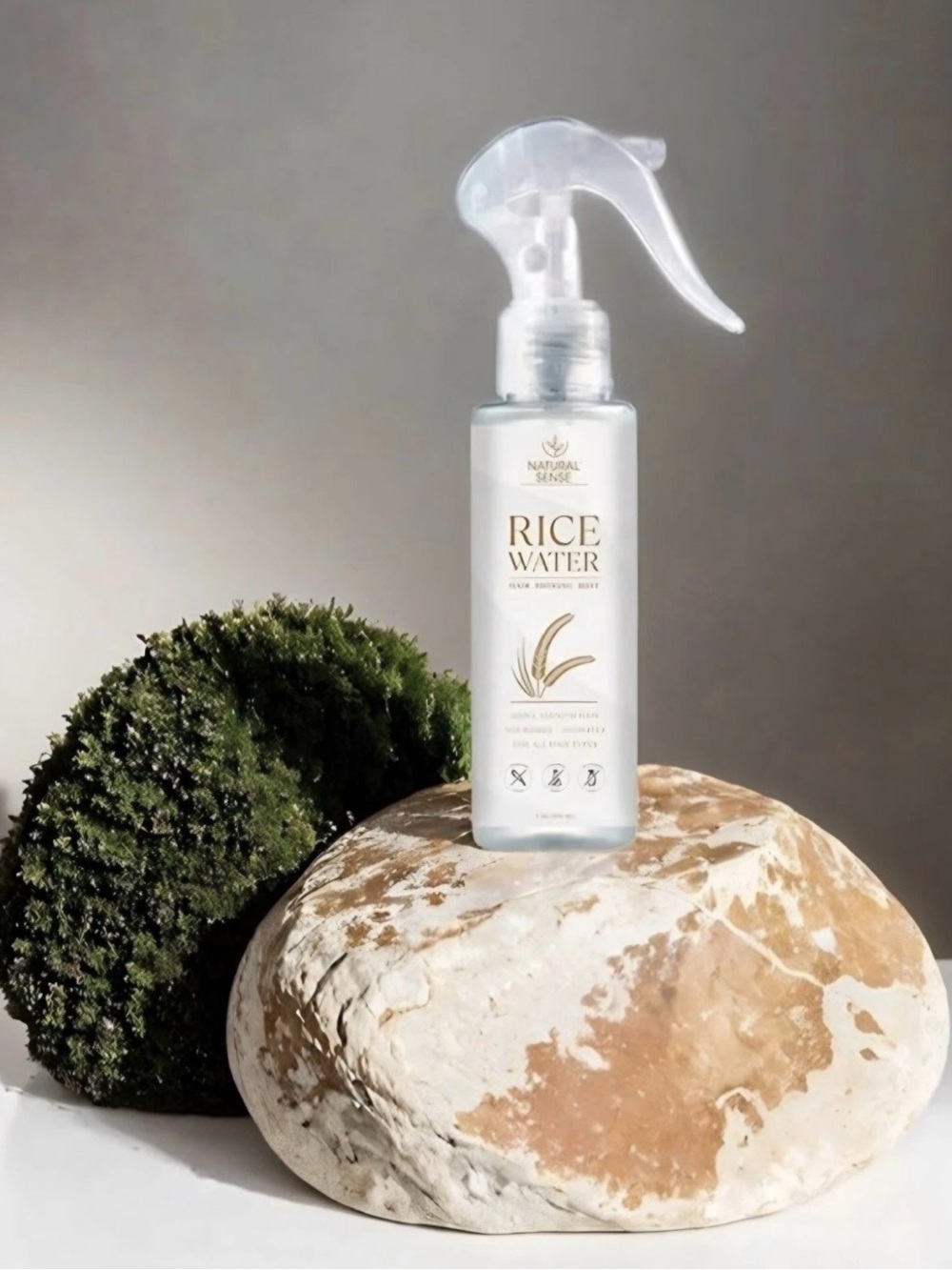 NATURAL SENSE (3.3 Fl. Oz.) Spray Bottle ●RICE WATER● Hair Shining Growth Mist.